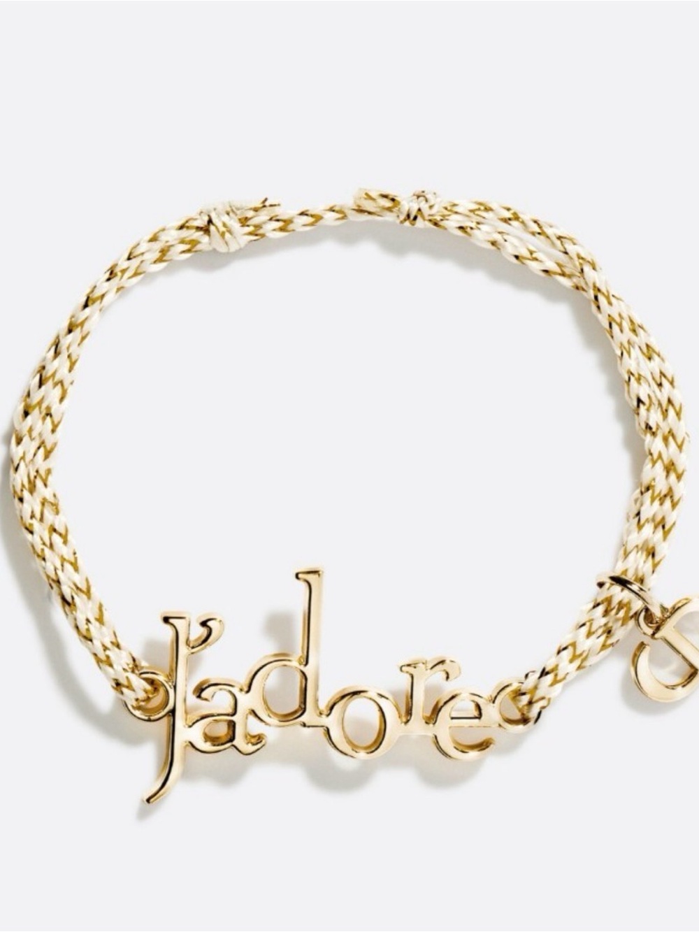 Dior Beauty Gold Double-Strand bracelet with jadore Charm